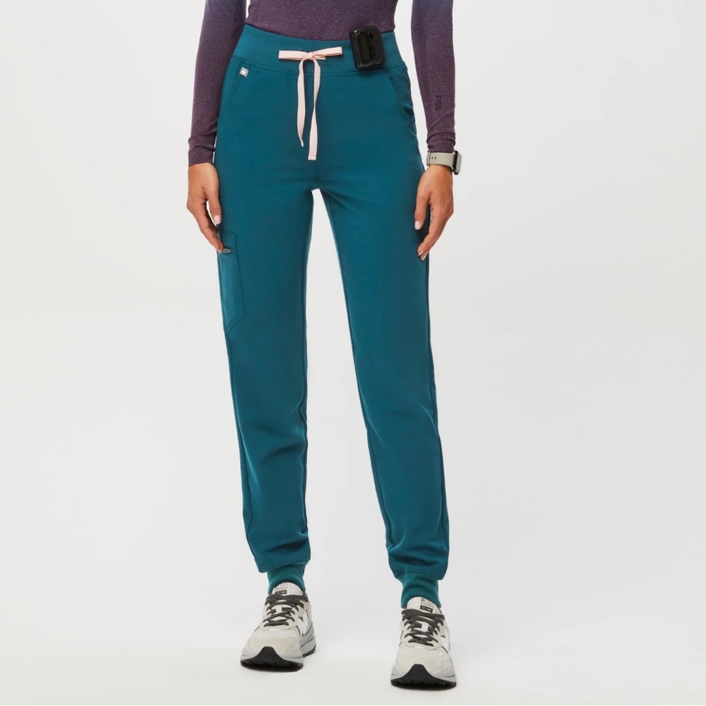 FIGS Caribbean Blue Zamora™ High Waisted - Petite Jogger Scrub Pants
